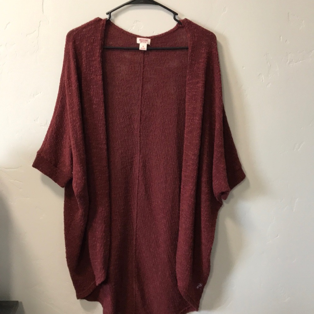 Women’s burgundy cardigan